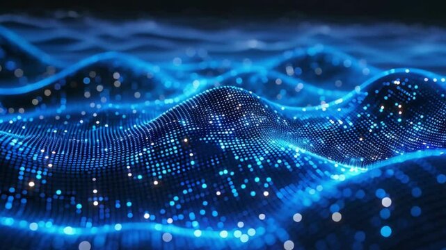 background with blue digital abstract footage