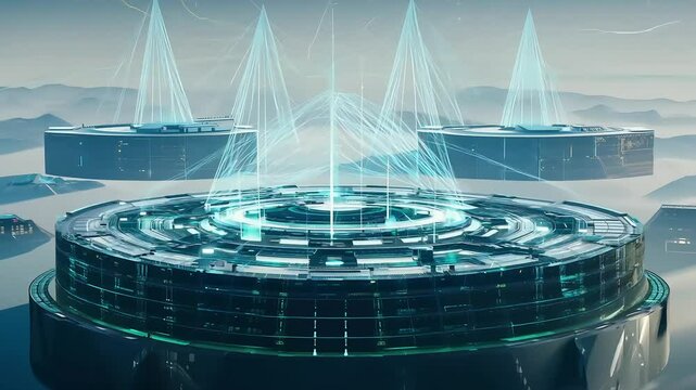 Futuristic Cityscape with Advanced Technology with Ai generated.
