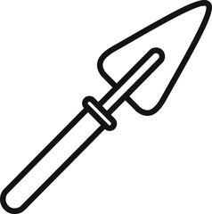 Construction worker tool spatula plastering cement on a white background