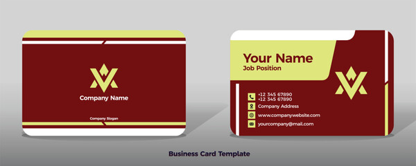 Business card template vector color abstract geometry card business finance industrial people dark brownr gradient