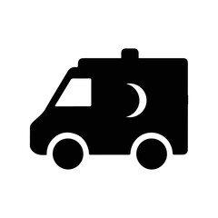 Medical Ambulance Silhouette Logo Vector