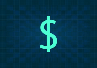 Obraz premium Vector icon on blue background