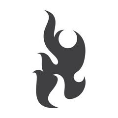 sign of fire flame logo vector icon illustration