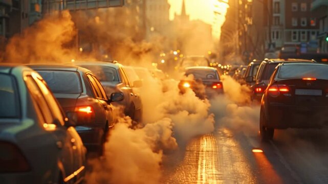 Air pollution is toxic, PM2.0, traffic jams here
