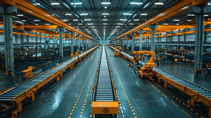 Fototapeta premium large industrial production factory background
