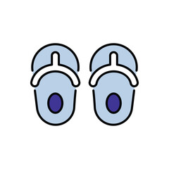 Fototapeta premium Slippers icon design with white background stock illustration