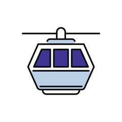 Funicular icon design with white background stock illustration