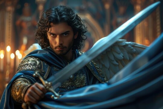 Archangel Gabriel, the celestial emissary bridging judaism, christianity, and islam, embodying divine strength and lordly power, revered as the singular archistratigus in orthodoxy.