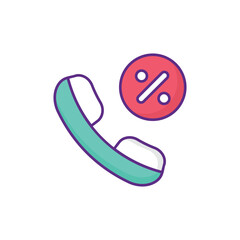 Phone Call icon design with white background stock illustration