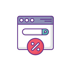 Discount icon design with white background stock illustration