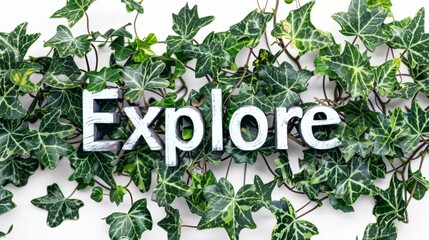 Travel and adventure symbol created in Ivy Leaf Letters.