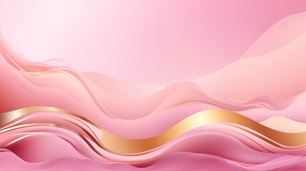 Luxury pink background vector with golden metallics