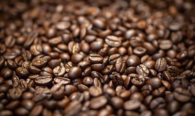 Fototapeta premium Pictures of coffee and coffee beans, coffee plants