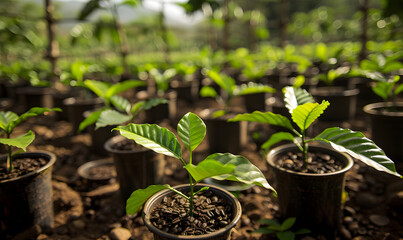 Pictures of coffee and coffee beans, coffee plants