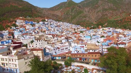 Chefchaouen, Morocco is known as the Blue City due to its blue buildings set in the mountains. Its cultural allure attracts many tourists to this picturesque destination