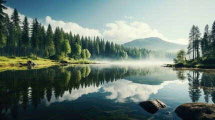 beautiful nature landscape panoramic photo