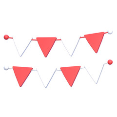 3d icon Indonesia Flag Decoration, 3d illustration, 3d element, 3d rendering.