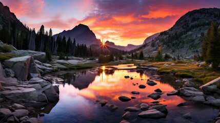 beautiful nature landscape panoramic photo