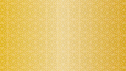 麻の葉　金色　背景　和柄　ベクター