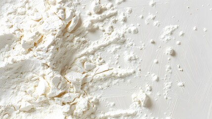 Heap of flour on white background. 