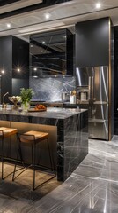 Modern Kitchen In Luxury Home 
