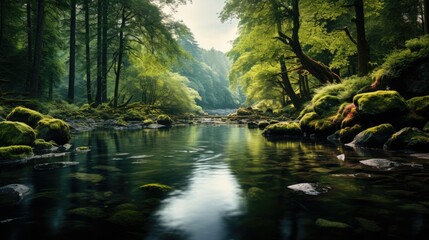 Obraz premium beautiful nature landscape panoramic photo