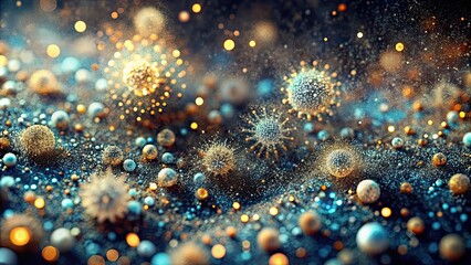 Fototapeta premium Close-up photo showing the intricate world of dust particles