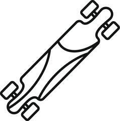 Longboard skateboard with big wheels for cruising and downhill racing