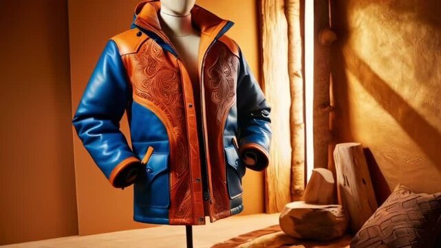 a winter parka with a warm design and a comfortable fit, on a mannequin.