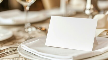 luxury dining table settings for invitation cards and restaurant menu.