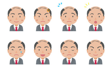 Fototapeta premium 様々な表情のサラリーマン