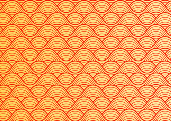 yellow red seamless pattern with waves