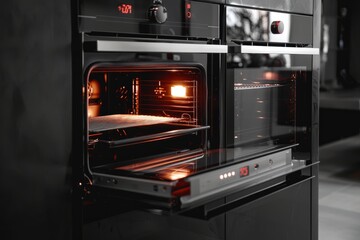 Opening door on built in oven 