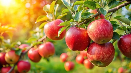 Branch with ripe apples ready for harvesting in an apple orchard , Apples, Orchard, Harvest, Branch, Ripe, Fruit, Farm, Fall