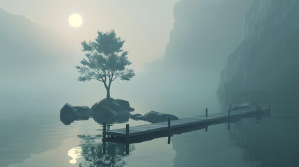 Fototapeta premium Minimalist realistic setup