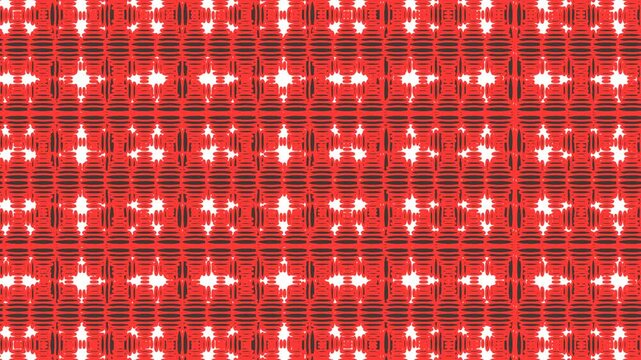 The red pattern moves as a mass across the screen.