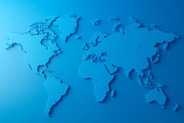 Fototapeta premium blue world map