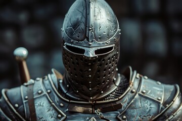 A flea in a knights armor is preparing for a mystical quest in an ethereal castle