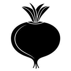 Turnip silhouette vector illustration 