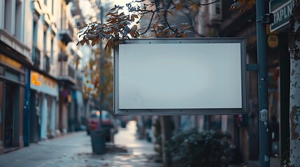 Blank Billboard Mockup on Street Wall : Generative AI