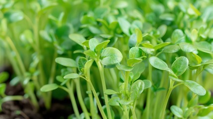 Alfalfa sprouts scattering, emphasizing their delicate, green shoots and fresh flavor in a lively burst