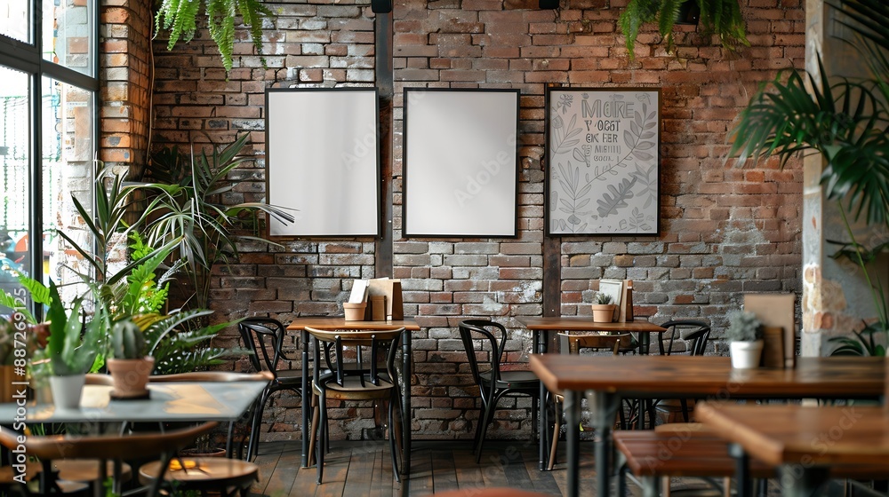 Poster mockup image of blank billboard white screen posters for advertising blank photo frames display in c