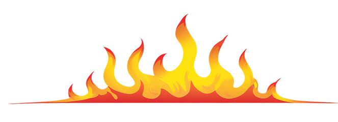 Fire effect, illustration with transparent background