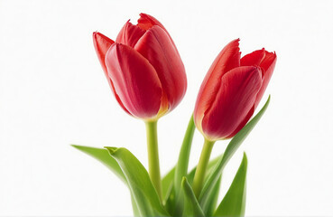 Fototapeta premium Spring tulipa isolated on white background