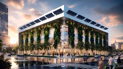Fototapeta premium Modern office building. 