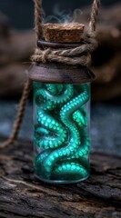 Mysterious Underwater Creature in Jar