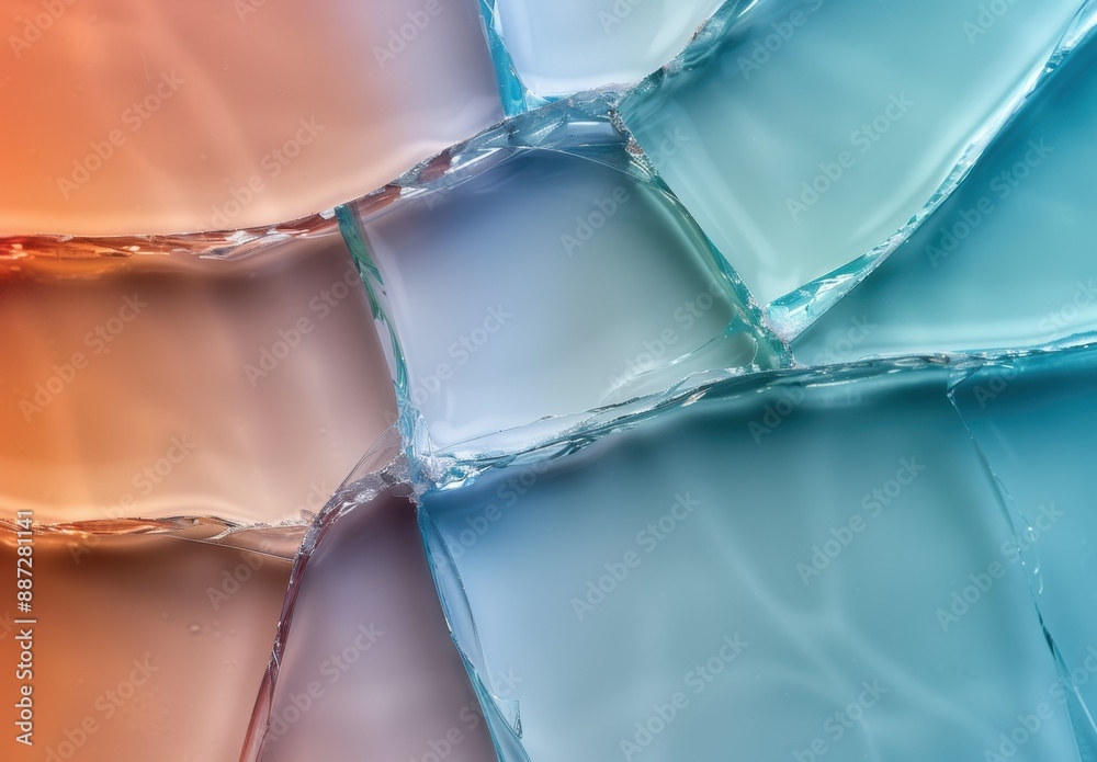 Sticker Vibrant abstract ice and water background