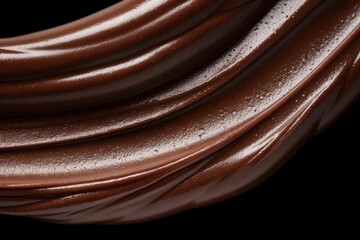 Obraz premium Smooth melted chocolate swirls