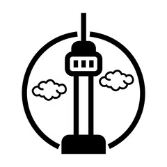 namsan tower Line Icon