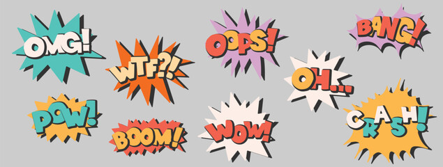 Obraz premium Pop-up messages, fun, cute, funny quotes